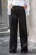 Чорні жіночі брюки-палаццо з еко-шкіри, S(44)