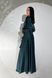 Элегантное вечернее платье из шелка изумрудного цвета, XL(50)