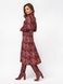 Осіннє трикотажне плаття зі спідницею сонце-кльош бордове, M(46)