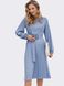 Платье-миди с юбкой-плиссе голубого цвета, XL(50)
