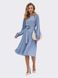 Платье-миди с юбкой-плиссе голубого цвета, XL(50)