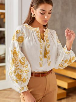 Блуза летняя женская с кружевом белый () по цене руб. | laete