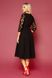 Нарядное платье-миди с вышивкой черное, S(44)