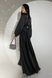 Элегантное вечернее платье из шелка черного цвета, XL(50)