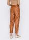 Кожаные женские брюки свободного кроя, L(48)