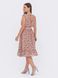 Легка шифонова сукня на літо з принтом пудрова, M(46)