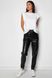 Женские кожаные штаны джоггеры на резинке, XL(50)