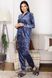Женская велюровая пижама синяя, S(44)