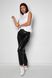 Жіночі шкіряні штани джоггер на гумці, XL(50)