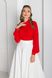 Модная красная блузка из креп-шифона, 52