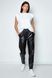 Жіночі шкіряні штани джоггер на гумці, XL(50)