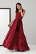 Изысканное вечернее платье из шелка бордового цвета, L(48)