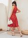 Червоне літнє плаття міді з квітковим принтом, 52
