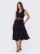 Летнее льняное платье А-силуэта черного цвета, XL(50)