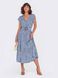 Літнє плаття міді блакитного кольору воланом, XL(50)