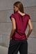 Жіноча шовкова блузка бордового кольору, L(48)