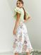 Белая шифоновая юбка-миди с цветочным принтом, M(46)