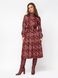 Осіннє трикотажне плаття зі спідницею сонце-кльош бордове, XL(50)