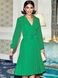 Элегантное зеленое платье с юбкой плиссе, S(44)