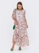 Шифоновое платье макси с цветочным принтом свободного кроя, 54