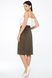 Вельветовая юбка прямого кроя цвета хаки, XL(50)