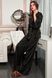 Женская пижама из шелка черного цвета, XL(50)