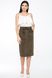 Вельветовая юбка прямого кроя цвета хаки, XL(50)