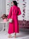 Летнее льняное платье рубашка розового цвета, S(44)