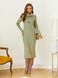 Облегающее теплое платье-гольф оливкового цвета, XL(50)