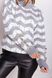 Жіночий вовняний светр з коміром-стійка сірий, 44-48