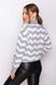 Женский шерстяной свитер с воротником-стойка серый, 44-48