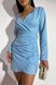 Шикарное платье мини облегающее голубого цвета, XL(50)
