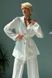 Жіночий брючний костюм з льону білого кольору, XL(50)