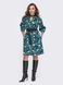Яркое трикотажное платье с цветочным принтом, XL(50)