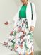 Белая шифоновая юбка-миди с принтом, L(48)