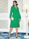 Элегантное зеленое платье с юбкой плиссе, XL(50)