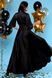 Длинное вечернее платье в пол из шелка черное, M(46)