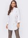 Белая удлиненная блуза с вышивкой, 56-58