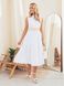 Літня лляна сукня вільного крою білого кольору, 44-46