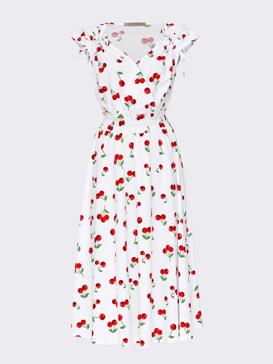 Женственное платье из софта с принтом - фото