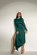 Витончене вечірнє плаття з шовку зеленого кольору, L(48)