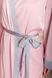 Женский шелковый халат розовый, S(44)