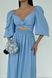 Дизайнерська літня сукня з льону блакитного кольору, 42-44