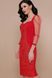 Коктейльное платье красное со вставками сетки, L(48)