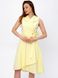 Льняное летнее платье на запах желтого цвета, XS(42)