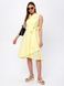 Лляна літня сукня на запах жовтого кольору, XS(42)