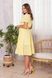 Жовте літнє плаття міді з прошви приталене, S(44)