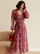 Нарядное шифоновое платье на весну розового цвета, L(48)