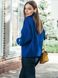 Жіночий светр в стилі оверсайз синього кольору, 44-50