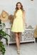 Модное летнее платье трапеция желтое, XL(50)